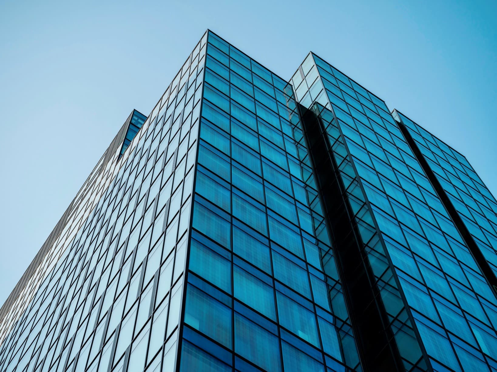 Windows with safety films applied.